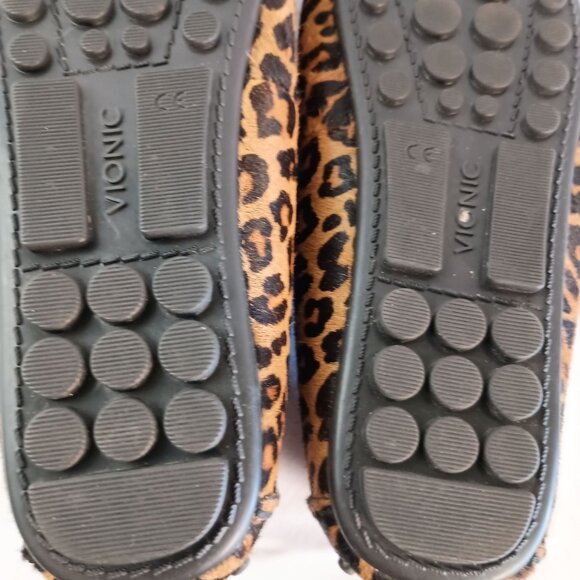 Vionic Honor Ashby Leopard Print Driving Flats Shoes size 7 - Picture 2 of 11